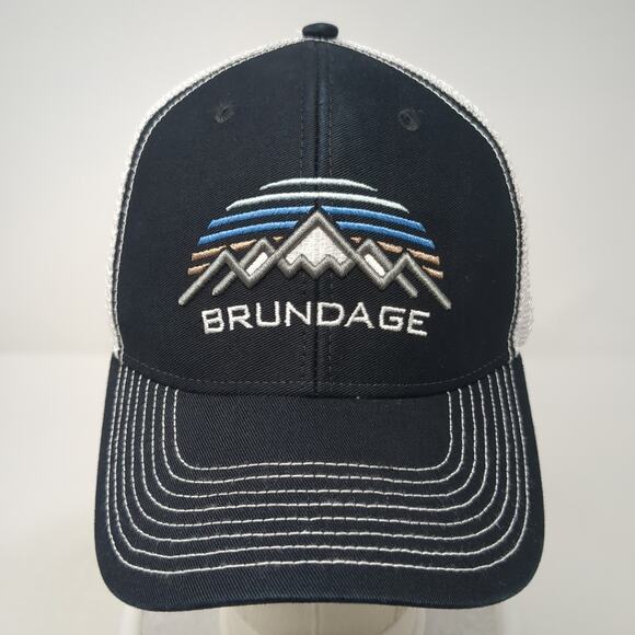 Brundage Snapback Trucker Hat Black One Size Mesh Back 6 Panel Ouray Sportswear - Picture 2 of 9